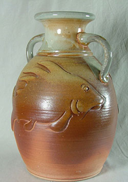 Two Fish Vase with Handles - Olivier Peter-Contesse